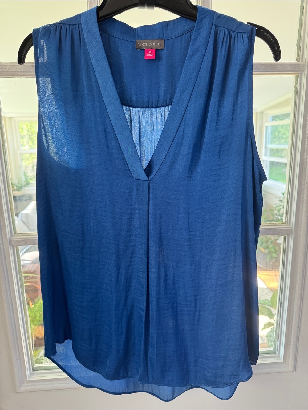 Vince Camuto Deep Blue Sleeveless V-Neck Camisole